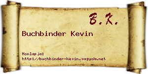 Buchbinder Kevin névjegykártya